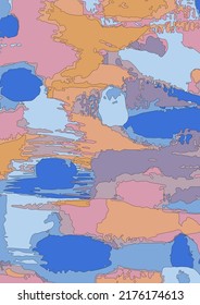 Textura de arte de fondo universal abstracta vectora, plantilla de cabecera. Página de Collage, diseño para tarjeta, invitación, folleto, banner, portada de libro, impresión de folleto, concepto de volante.