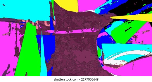 Vector abstract universal grunge art texture, header template. Collage page, design for card, invitation, brochure, banner, book cover, booklet print, flyer concept.