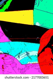 Abstrakte Vektorgrafik-Universalkunst-Textur, Header-Vorlage. Collage Seite, Design für Karte, Einladung, Broschüre, Banner, Buchcover, Buchdruck, Flyer Konzept.