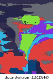 Vector abstract universal grunge art texture, header template. Collage page, design for card, invitation, brochure, banner, book cover, booklet print, flyer concept.