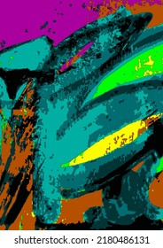 Vector abstract universal grunge art texture, header template. Collage page, design for card, invitation, brochure, banner, book cover, booklet print, flyer concept.