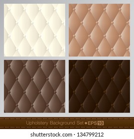 Vector abstract upholstery background. Brown color set.