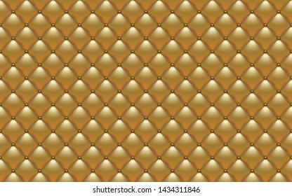 Vector abstract upholstery gold leather texture sofa background