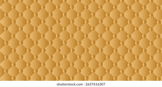 Vector abstract upholstery gold leather texture sofa background. vector Eps 10