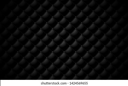Vector abstract upholstery or matte black leather texture sofa background