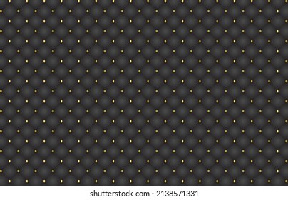 Tejido abstracto vectorial o fondo de sofá de textura de cuero negro mate