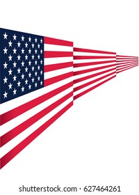 Vector - Abstract USA flag design on isolated background