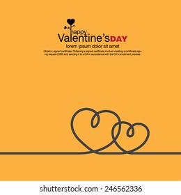 Vector abstract valentine's love. - stock vector