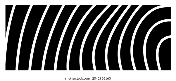 Patrón vertical de línea blanca en el fondo negro. Ilustración decorativa para carteles, afiches, impresión