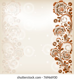 Fondo floral vintage abstracto de Vector