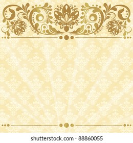 vector abstract vintage floral  background with decorative flowers for design