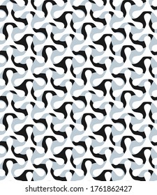 Vektor abstrakte Vintage geometrische Tapete Muster nahtlos. Dunkle triplex geometrische Form auf weißem Hintergrund mit grauem Hintergrund. Moderne geometrische einfarbige Textur