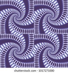 Vector abstract vintage pattern. Waves background with distortion effect. Optical illusion.