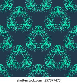 Vector Abstract vintage seamless damask pattern 