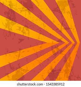 Vector abstract vintage stripped background with grunge paper texture. Cover, square banner, flyer, layout color design template