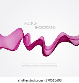Vector Abstract violet curved lines background. Template brochure design