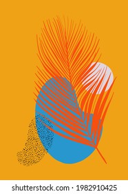 Vector abstract vivid boho style card or cover