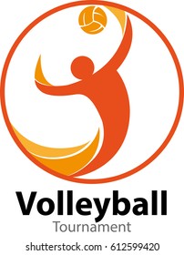 Vector abstract, Volleyball tournament logo event