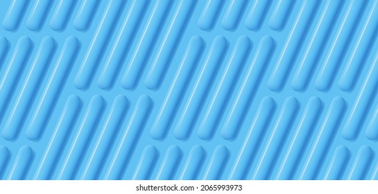 Vector abstract volume background with blue convex straight lines creating texture