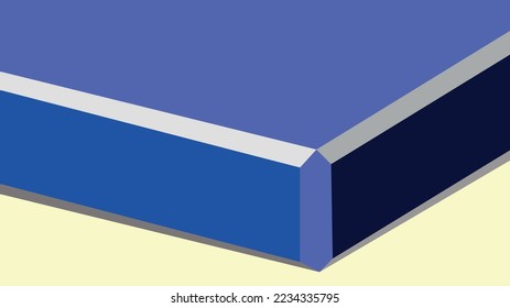 Vector abstract wallpaper. 3D podium with beveled edges. Pattern, background, shape. Abstract vector wallpaper.