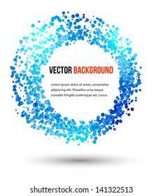 Vector abstract water and circle. blue