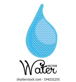 Vector Abstract Water Icon Isolated On White Background