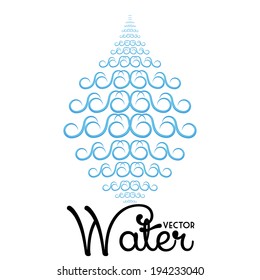Vector Abstract Water Icon Isolated On White Background