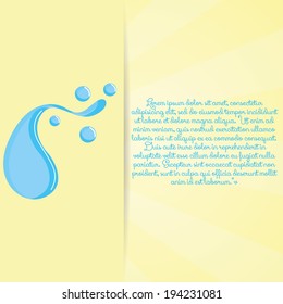 Vector Abstract Water Icon With Space For Text