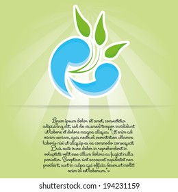 Vector Abstract Water Icon With Space For Text