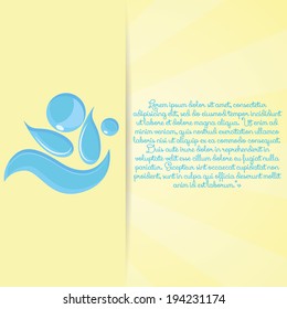 Vector Abstract Water Icon With Space For Text