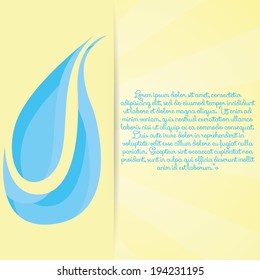 Vector Abstract Water Icon With Space For Text