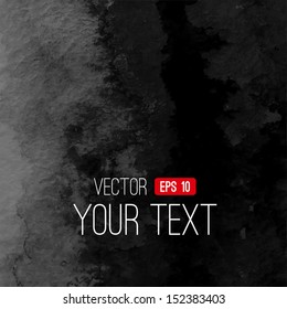 Vector abstract watercolor background. Black and white background. Design template with place for your text. Watercolor backdrop can be used for web page background, identity style, printing, etc.