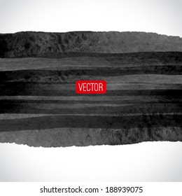 Vector abstract watercolor background. Black and white background. Design template with place for your text. Watercolor texture can be used for invitation, menu, card, identity style, printing, etc.