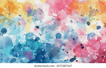 vector abstract watercolor background colourful	
