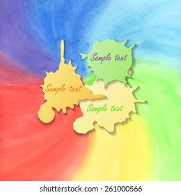Vector abstract watercolor background for design, place for text
