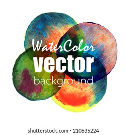 Vector abstract watercolor background. Hand drawn watercolor backdrop. Eps10