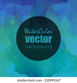 Vector abstract watercolor background. Hand drawn watercolor backdrop. Eps10