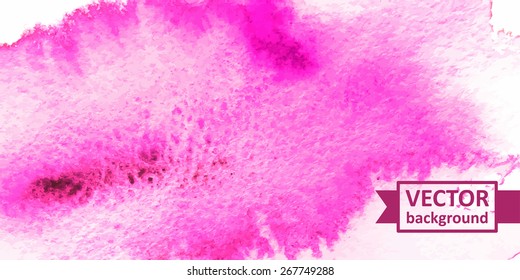 Vector abstract watercolor background. Hand drawn banner for websites, brochures, business, advertising. Eps10