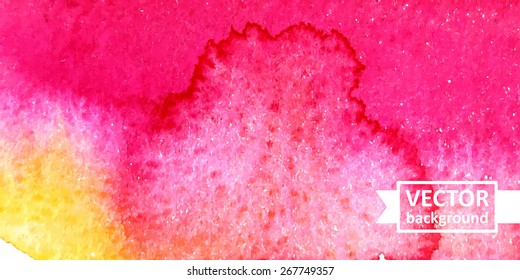 Vector abstract watercolor background. Hand drawn banner for websites, brochures, business, advertising. Eps10