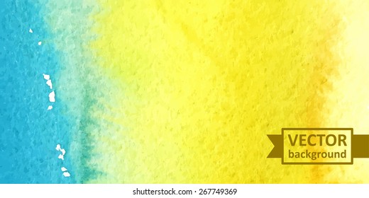 Vector abstract watercolor background. Hand drawn banner for websites, brochures, business, advertising. Eps10