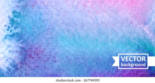 Vector abstract watercolor background. Hand drawn banner for websites, brochures, business, advertising. Eps10