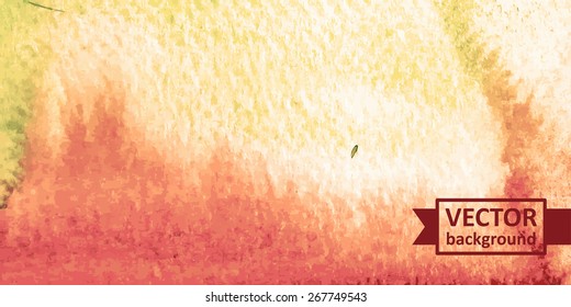 Vector abstract watercolor background. Hand drawn banner for websites, brochures, business, advertising. Eps10