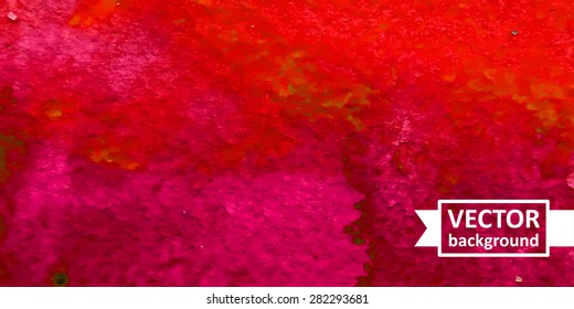 Vector abstract watercolor background. Hand drawn banner for websites, brochures, business, advertising. Eps10