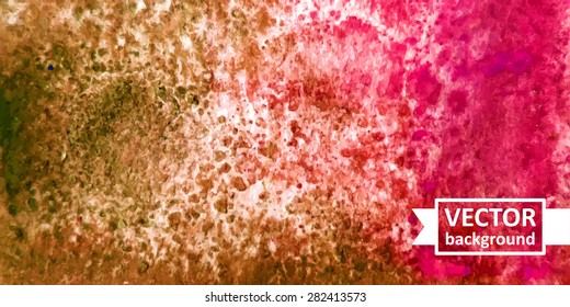 Vector abstract watercolor background. Hand drawn banner for websites, brochures, business, advertising. Eps10