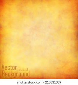 Vector abstract watercolor background. Orange background.