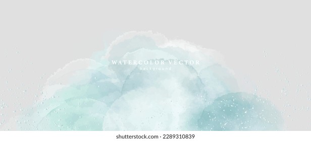 Vector abstract watercolor background in shades of a sea wave. Background for text, photos, postcards, diplomas and presentations