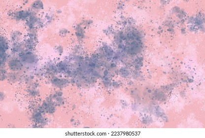 Fondo de acuarela abstracto vectorial con salpicaduras de acuarela, gotas azules. Fondo rosado de la oferta