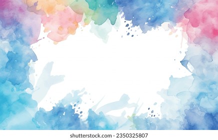 vector abstract watercolor background with watercolor splashes