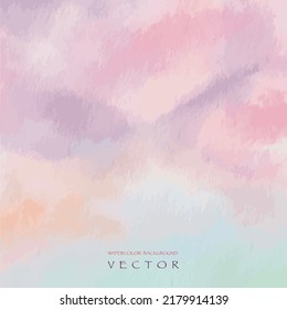 Vector of abstract watercolor background with watercolor splashes,vanilla sky 