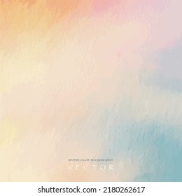 Vector of abstract watercolor background with watercolor splashes,vanilla sky 